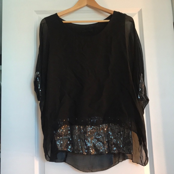 Sheer black & sequins - Picture 1 of 3